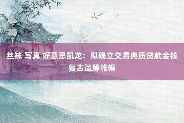 丝袜 写真 好意思凯龙：拟确立交易典质贷款金钱复古运筹帷幄