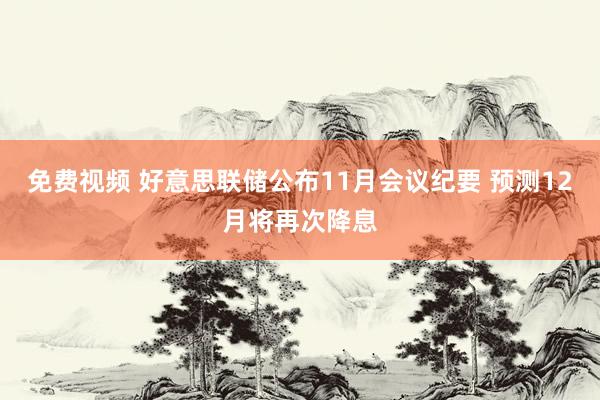 免费视频 好意思联储公布11月会议纪要 预测12月将再次降息
