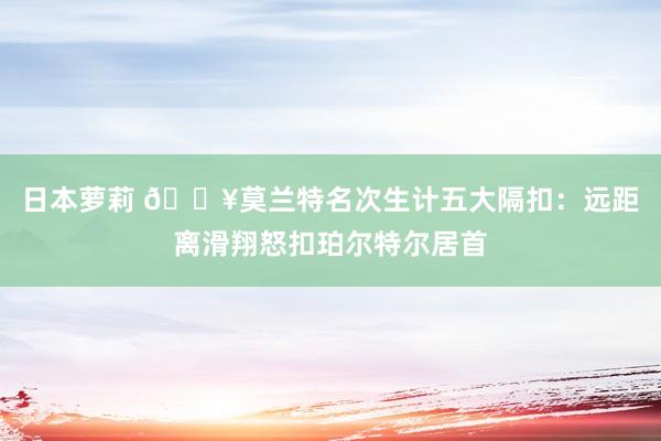 日本萝莉 🔥莫兰特名次生计五大隔扣：远距离滑翔怒扣珀尔特尔居首