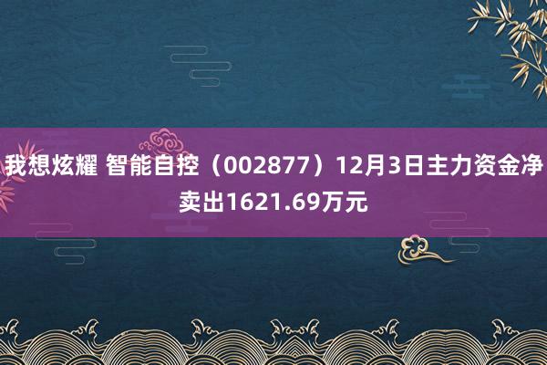 我想炫耀 智能自控（002877）12月3日主力资金净卖出1621.69万元