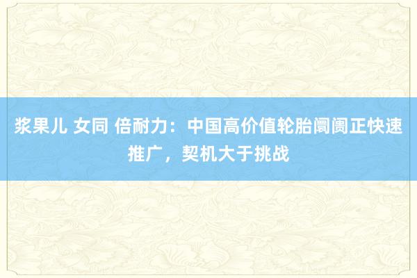 浆果儿 女同 倍耐力：中国高价值轮胎阛阓正快速推广，契机大于挑战