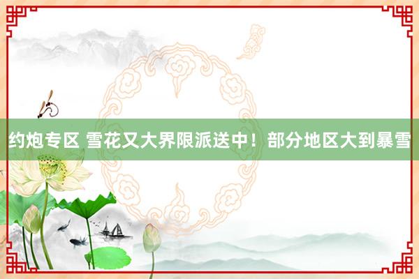 约炮专区 雪花又大界限派送中！部分地区大到暴雪