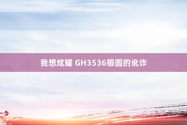 我想炫耀 GH3536锻圆的讹诈