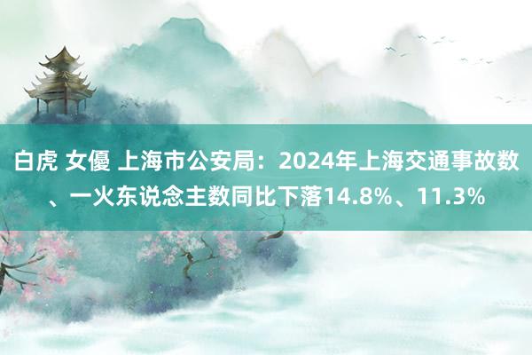 白虎 女優 上海市公安局：2024年上海交通事故数、一火东说念主数同比下落14.8%、11.3%
