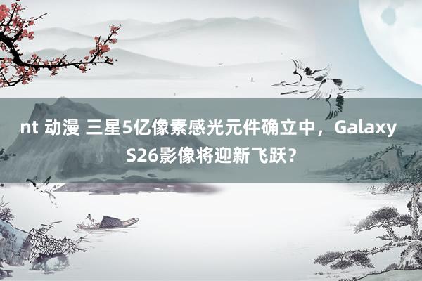 nt 动漫 三星5亿像素感光元件确立中，Galaxy S26影像将迎新飞跃？