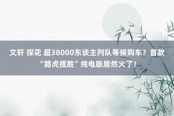 文轩 探花 超38000东谈主列队等候购车？首款“路虎揽胜”纯电版居然火了！