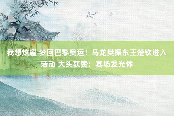 我想炫耀 梦回巴黎奥运！马龙樊振东王楚钦进入活动 大头获赞：赛场发光体