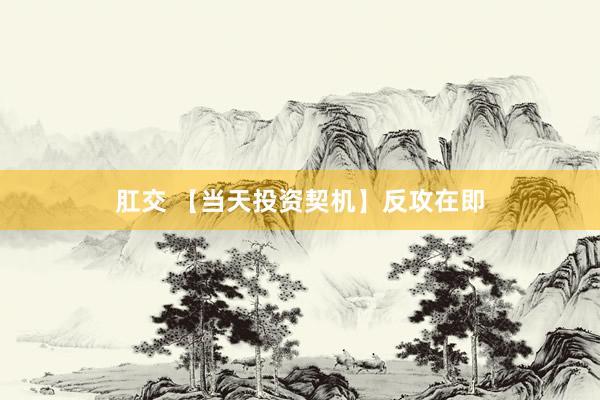 肛交 【当天投资契机】反攻在即