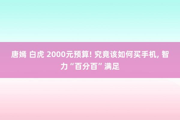 唐嫣 白虎 2000元预算! 究竟该如何买手机， 智力“百分百”满足