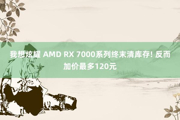 我想炫耀 AMD RX 7000系列终末清库存! 反而加价最多120元