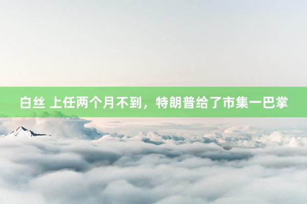 白丝 上任两个月不到，特朗普给了市集一巴掌