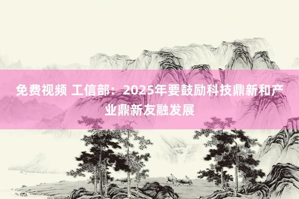 免费视频 工信部：2025年要鼓励科技鼎新和产业鼎新友融发展