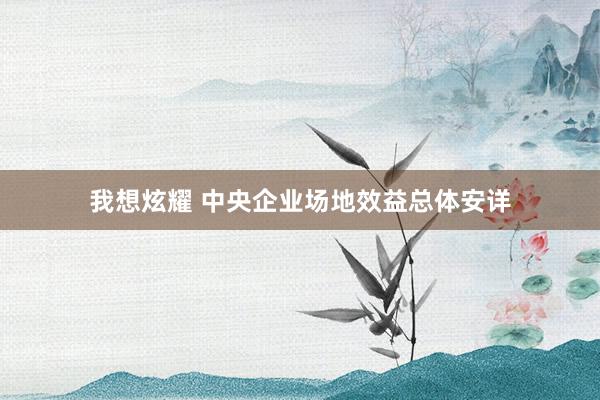 我想炫耀 中央企业场地效益总体安详