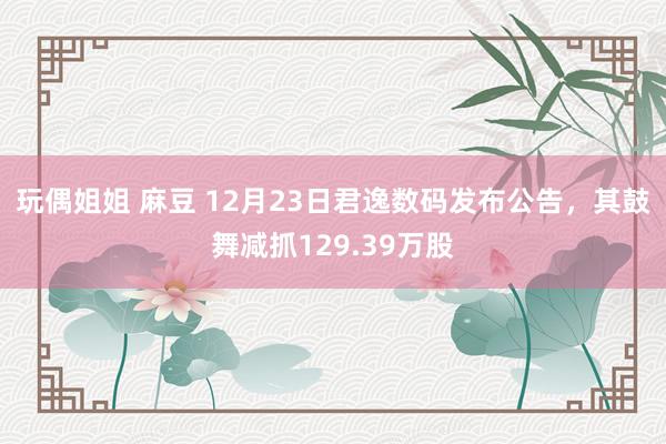 玩偶姐姐 麻豆 12月23日君逸数码发布公告，其鼓舞减抓129.39万股