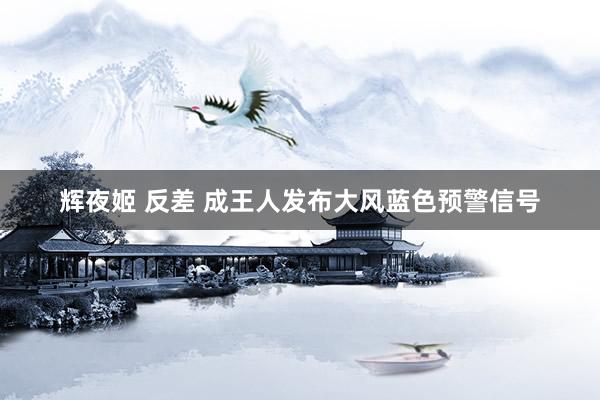 辉夜姬 反差 成王人发布大风蓝色预警信号