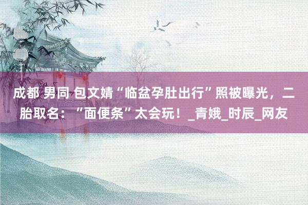 成都 男同 包文婧“临盆孕肚出行”照被曝光，二胎取名：“面便条”太会玩！_青娥_时辰_网友