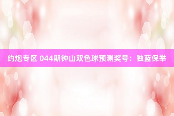 约炮专区 044期钟山双色球预测奖号：独蓝保举