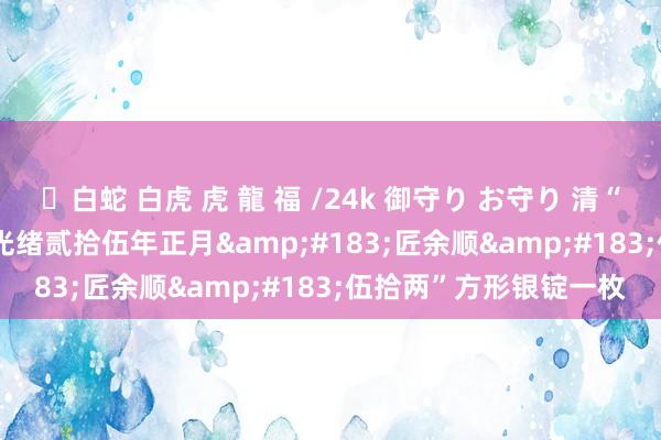 ✨白蛇 白虎 虎 龍 福 /24k 御守り お守り 清“万年县&#183;光绪贰拾伍年正月&#183;匠余顺&#183;伍拾两”方形银锭一枚